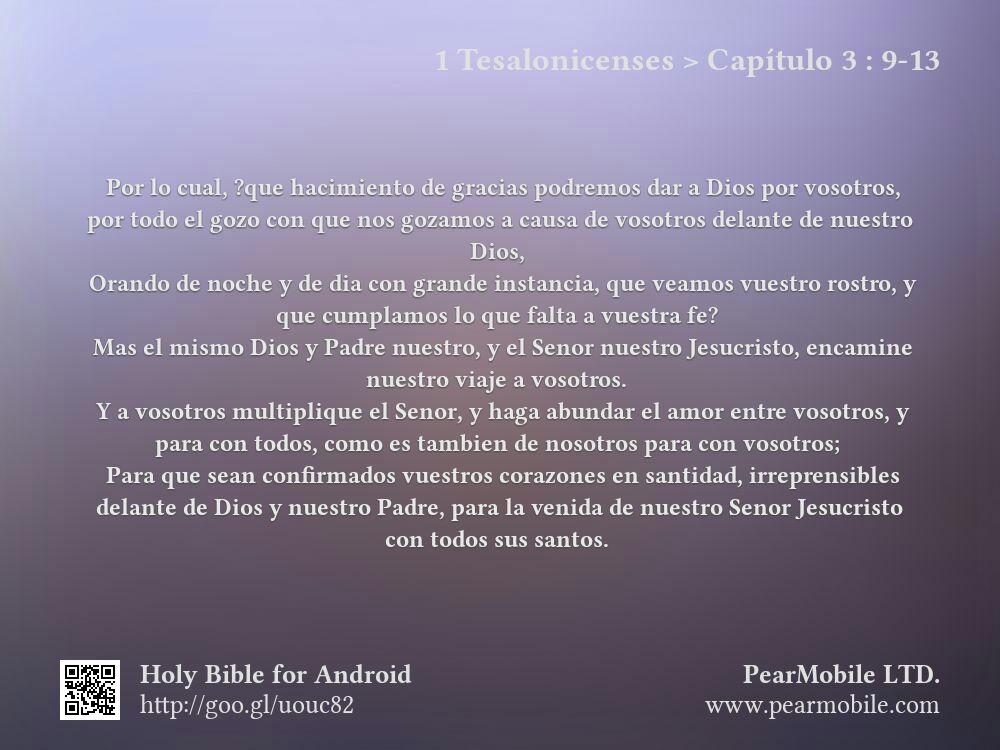 1 Tesalonicenses, Capítulo 3:9-13